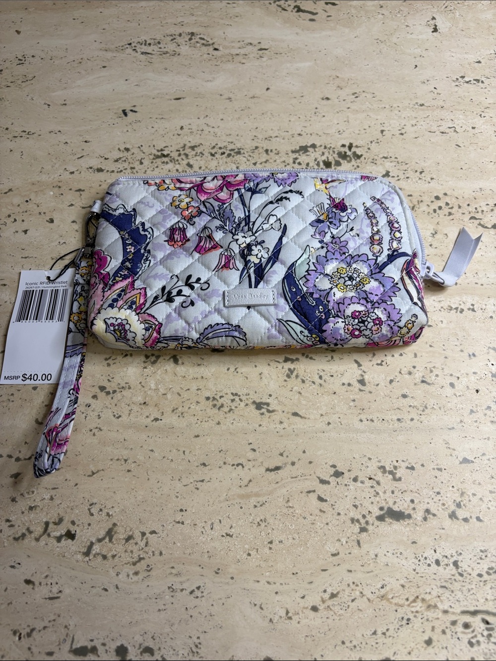 Vera Bradley Iconic RFID Wristlet Hummingbird Park